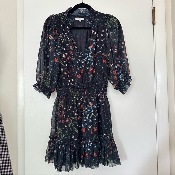 Joie Shima Floral Puff Sleeve Dress - Picture 5 of 9